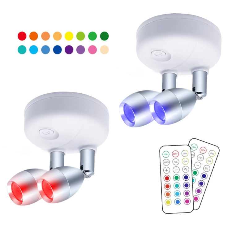 Faretto ambientale per armadietto di controllo remoto wireless RGB, C1556 Single Head 2 Lights, C1648 Single Head 2 Lights, C2755 Double Head 2 Lights, C2765 Double Head 2 Lights