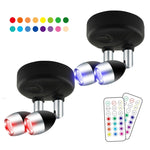Faretto ambientale per armadietto di controllo remoto wireless RGB, C1556 Single Head 2 Lights, C1648 Single Head 2 Lights, C2755 Double Head 2 Lights, C2765 Double Head 2 Lights