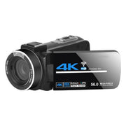 Videocamera digitale KOMERY AF2 5600PX Zoom 18X 4K, Black, With Fill Light + Wide Angle Lens, With Hood + Microphone + Wide-angle Lens, With Stabilizers Kit
