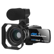 Videocamera digitale KOMERY AF2 5600PX Zoom 18X 4K, Black, With Fill Light + Wide Angle Lens, With Hood + Microphone + Wide-angle Lens, With Stabilizers Kit