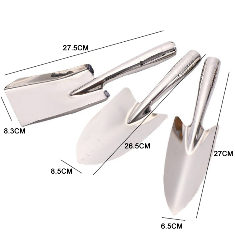 Set pala in acciaio inossidabile per giardinaggio domestico, 3 PCS/Set