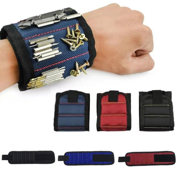 Cinturino da polso magnetico potente multifunzionale per la lavorazione del legno elettrico, stile:, Three Rows Black, Three Rows Red, Three Rows Blue, Five Rows Black, Five Rows Red, Five Rows Blue
