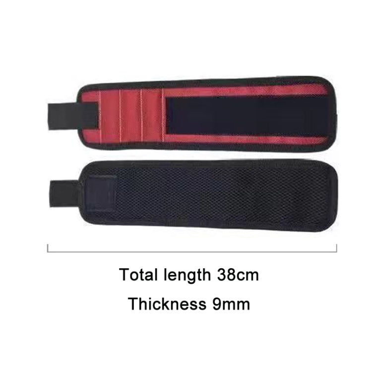 Cinturino da polso magnetico potente multifunzionale per la lavorazione del legno elettrico, stile:, Three Rows Black, Three Rows Red, Three Rows Blue, Five Rows Black, Five Rows Red, Five Rows Blue