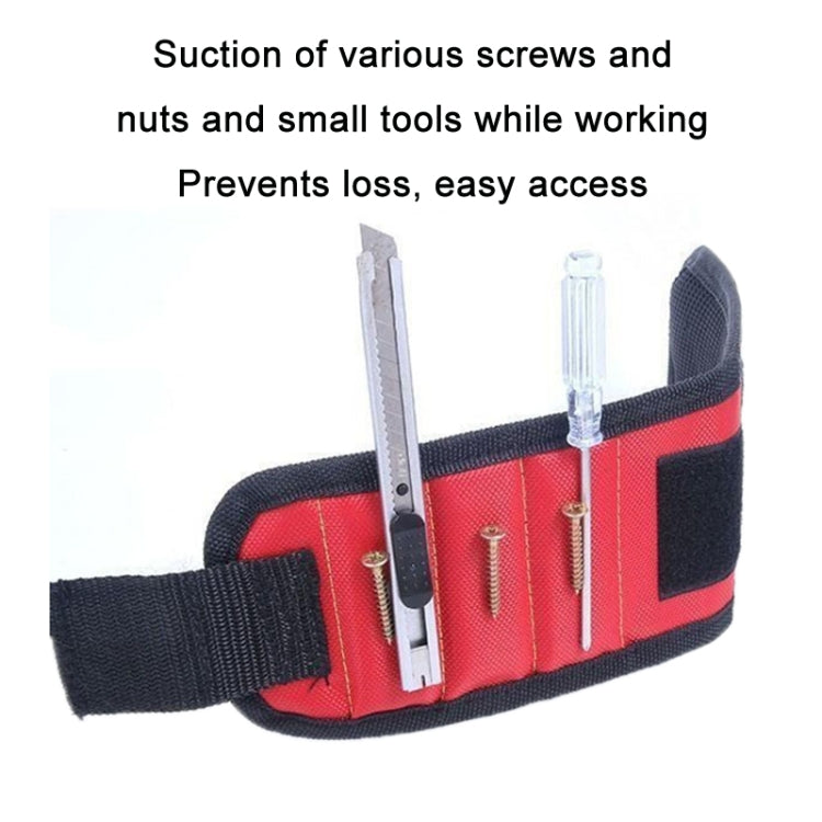 Cinturino da polso magnetico potente multifunzionale per la lavorazione del legno elettrico, stile:, Three Rows Black, Three Rows Red, Three Rows Blue, Five Rows Black, Five Rows Red, Five Rows Blue