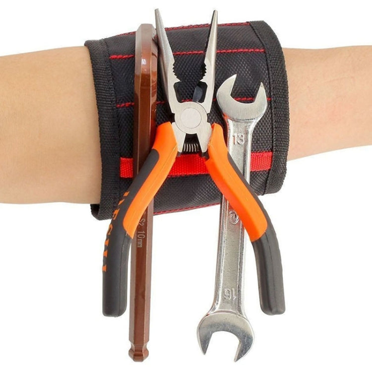 Cinturino da polso magnetico potente multifunzionale per la lavorazione del legno elettrico, stile:, Three Rows Black, Three Rows Red, Three Rows Blue, Five Rows Black, Five Rows Red, Five Rows Blue