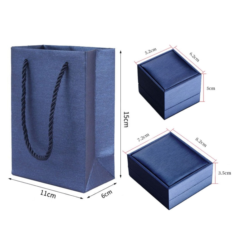 Borsa regalo per gioielli in pelle PU con pennello, Dark Blue Ring Box, Dark Blue Necklace Box, Royal Blue Handbag, Date Red Ring Box, Date Red Necklace Box, Wine Red Handbag