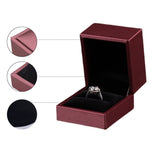 Borsa regalo per gioielli in pelle PU con pennello, Dark Blue Ring Box, Dark Blue Necklace Box, Royal Blue Handbag, Date Red Ring Box, Date Red Necklace Box, Wine Red Handbag