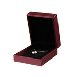 Borsa regalo per gioielli in pelle PU con pennello, Dark Blue Ring Box, Dark Blue Necklace Box, Royal Blue Handbag, Date Red Ring Box, Date Red Necklace Box, Wine Red Handbag