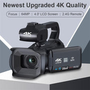 KOMERY RX200 64MP 18X Zoom Videocamera digitale portatile touch screen da 4 pollici, 4K 16G, 4K 32G, 4K 64G