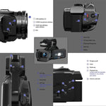 Videocamera digitale portatile 4K 64MP con zoom 18x