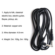 Cavo collegamento chitarra 6,35mm con riduzione rumore 3m e 5m