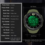 SYNOKE 9648-B Orologio elettronico sportivo luminoso impermeabile da uomo