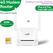 VR312 4G LTE Router 4G CPE FDD/TDD Card Mobile Router MOD Malese Versione EU Plug, VR312 EU Plug White