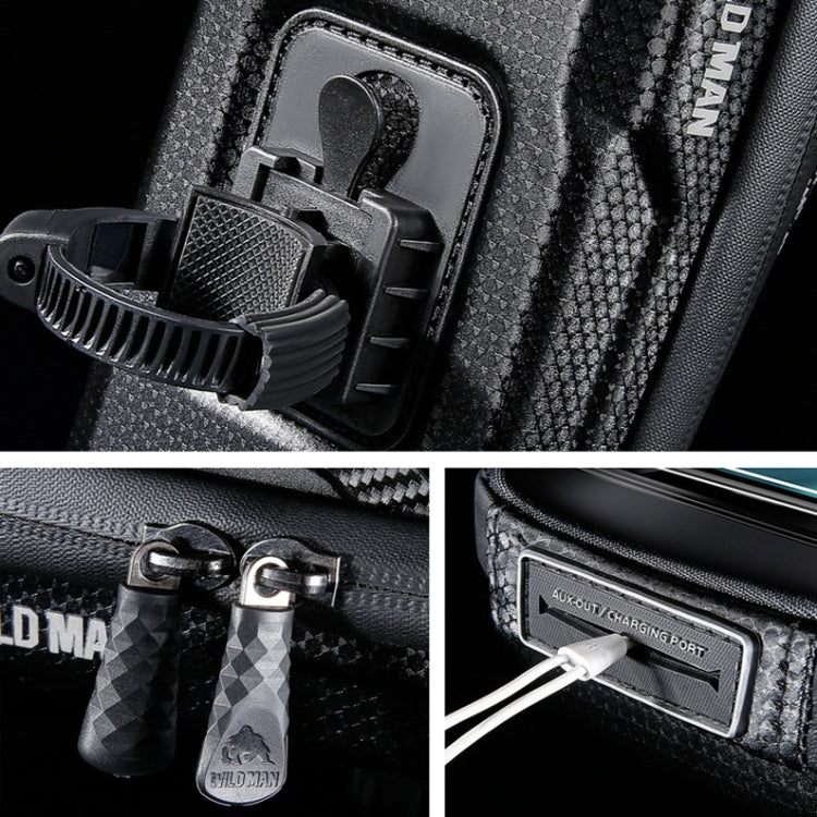 WILD MAN E16 EVA Hard Shell Touch Screen Borsa da manubrio Attrezzatura da ciclismo, E16