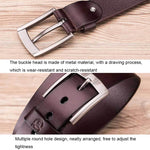 BULL CAPTAIN 01 Cintura resistente all'usura in vacchetta ispessita con fibbia ad ardiglione, lunghezza:, 110cm (Smooth Brown), 115cm (Smooth Brown), 120cm (Smooth Brown), 125cm (Smooth Brown), 110cm (Burr Brown), 115cm (Burr Brown), 120cm (Burr Brown)...