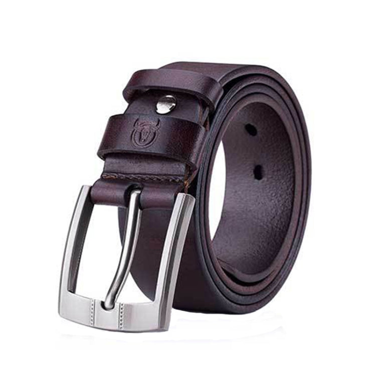 BULL CAPTAIN 01 Cintura resistente all'usura in vacchetta ispessita con fibbia ad ardiglione, lunghezza:, 110cm (Smooth Brown), 115cm (Smooth Brown), 120cm (Smooth Brown), 125cm (Smooth Brown), 110cm (Burr Brown), 115cm (Burr Brown), 120cm (Burr Brown)...