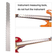 GNR3 Righello per manico per basso di misurazione in acciaio inossidabile, stile:, Double Teeth, Double Teeth+String High Ruler, Double Teeth+Leveling Ruler, Double Teeth+Leveling Ruler+String High Ruler