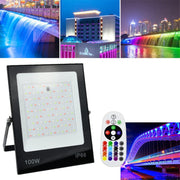 Faro LED RGB colorato 30W-200W con telecomando IP66