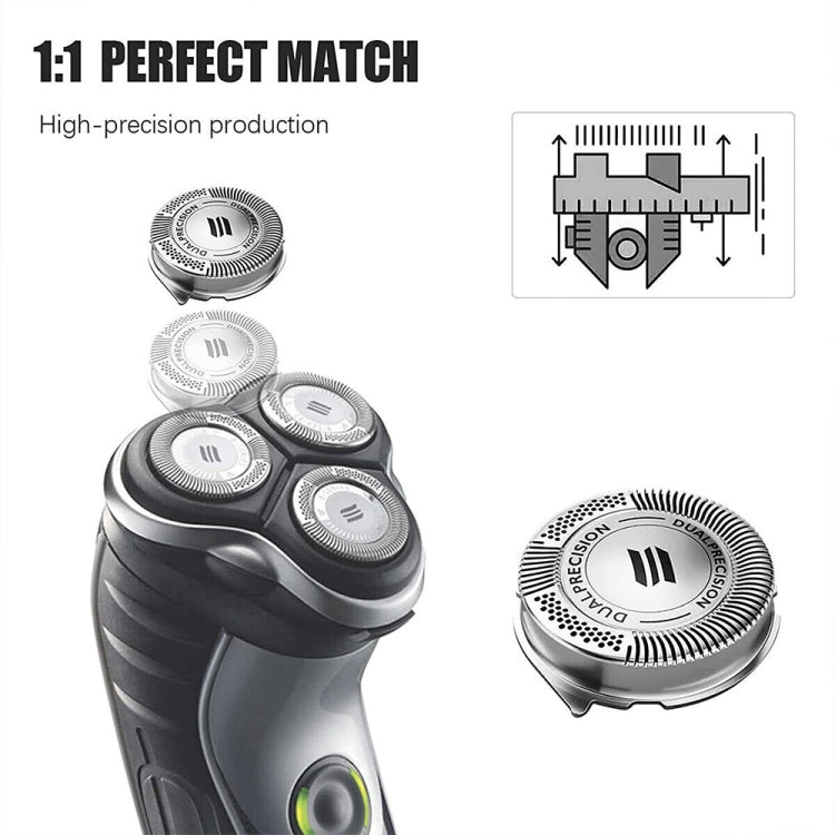 Per Philips HQ8/HQ7180/HQ7140/HQ6090/HQ6075/PT860/870 Dual Rasoi Testa, Dual Shavers Head