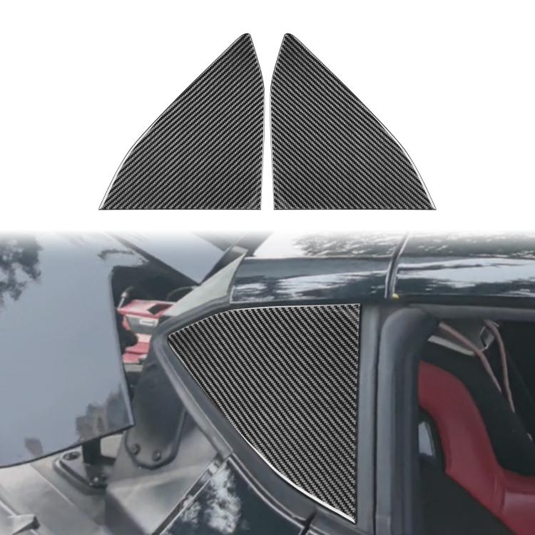 Adesivo decorativo triangolare per finestrino posteriore per Chevrolet Corvette C8, 2 pezzi/set