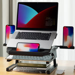 Staffa per alzare il computer in alluminio con supporto per laptop pieghevole a doppio strato