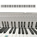 Tabella pratica diteggiatura pianoforte 88 tasti bianca