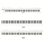 Tabella pratica diteggiatura pianoforte 88 tasti bianca