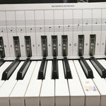 Tabella pratica diteggiatura pianoforte 88 tasti bianca