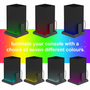 Per Xbox Series X S Base per ventola di raffreddamento di ricarica Base per caricabatterie con luce colorata RGB, RGB Colorful Light