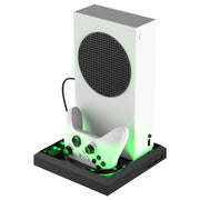 Per Xbox Series X S Base per ventola di raffreddamento di ricarica Base per caricabatterie con luce colorata RGB, RGB Colorful Light