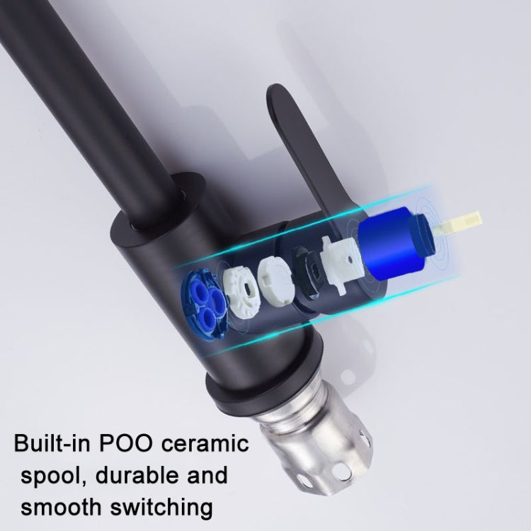 Rubinetto estraibile da cucina Rubinetto universale telescopico per lavello in acciaio inossidabile, specifiche:, CLH002 Black, CLY002 Wire Drawing, Electroplating