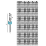 10 in 1 punte da trapano in acciaio al tungsteno per PCB che intagliano punte da trapano in miniatura, dimensioni:, 0.1-1mm, 0.6-1.5mm, 1.1-2mm, 1.5-2.4mm, 2.1-3.0mm