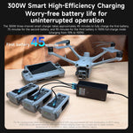 Per DJI Matrice 4D / 4TD LKTOP UC363 Display digitale, gestore di ricarica a 3 canali, caricabatterie rapido da 300 W, caricabatterie rapido per batteria., US Plug, EU Plug