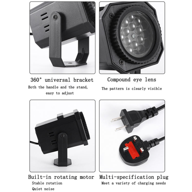 consegna del modello casuale della luce rotante variopinta dell'atmosfera del laser di Natale di 8W LED, US Plug with 6 Cards, EU Plug with 6 Cards, UK Plug with 6 Cards, AU Plug with 6 Cards, US Plug with 4 Cards, EU Plug with 4 Cards                 ...
