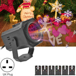 consegna del modello casuale della luce rotante variopinta dell'atmosfera del laser di Natale di 8W LED, US Plug with 6 Cards, EU Plug with 6 Cards, UK Plug with 6 Cards, AU Plug with 6 Cards, US Plug with 4 Cards, EU Plug with 4 Cards                 ...