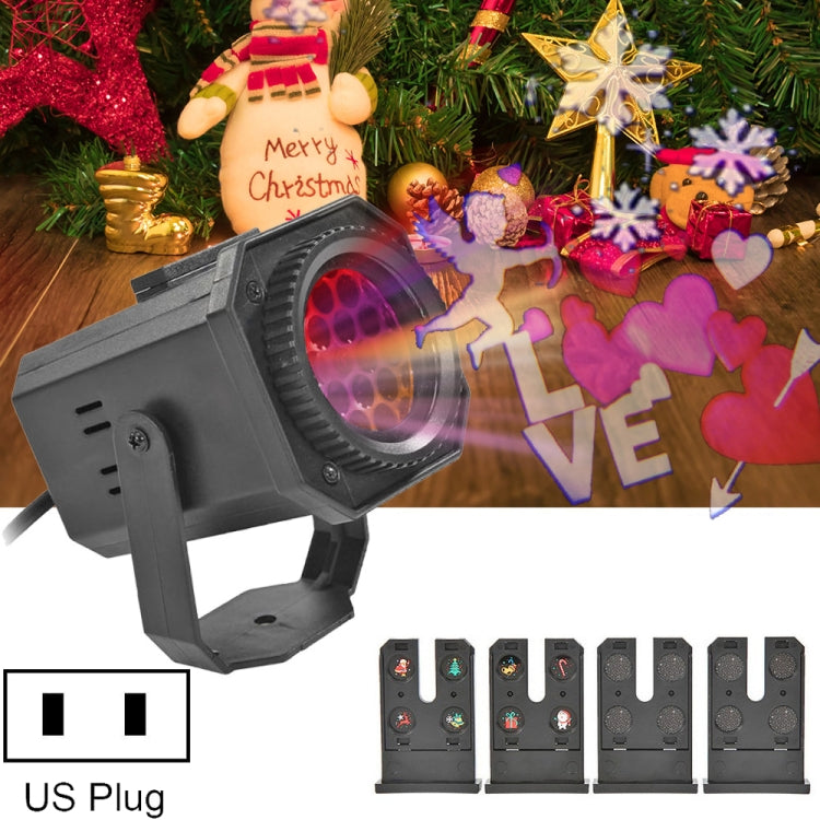 consegna del modello casuale della luce rotante variopinta dell'atmosfera del laser di Natale di 8W LED, US Plug with 6 Cards, EU Plug with 6 Cards, UK Plug with 6 Cards, AU Plug with 6 Cards, US Plug with 4 Cards, EU Plug with 4 Cards                 ...