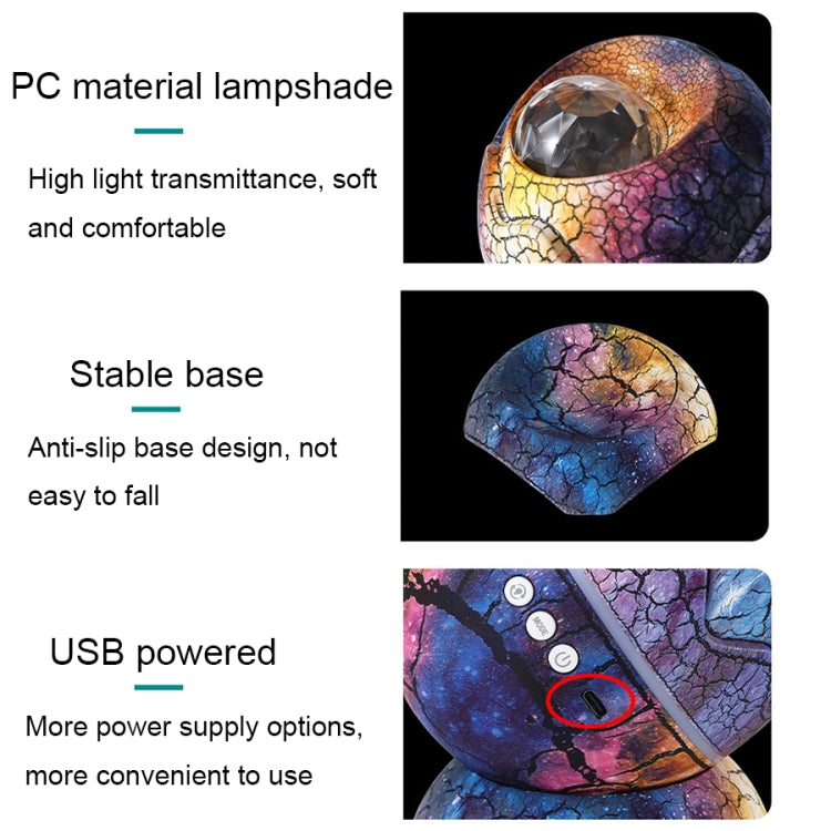 K850 LED Uovo di Dinosauro Telecomando Bluetooth Star Proiettore Luce con Funzione Altoparlante