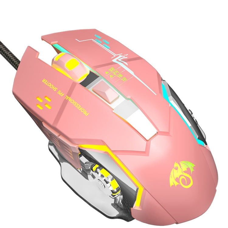 LEAVEN X6 6 tasti Game Computer Mouse ergonomico cablato, lunghezza cavo: 1,42 m
