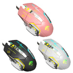 LEAVEN X6 6 tasti Game Computer Mouse ergonomico cablato, lunghezza cavo: 1,42 m