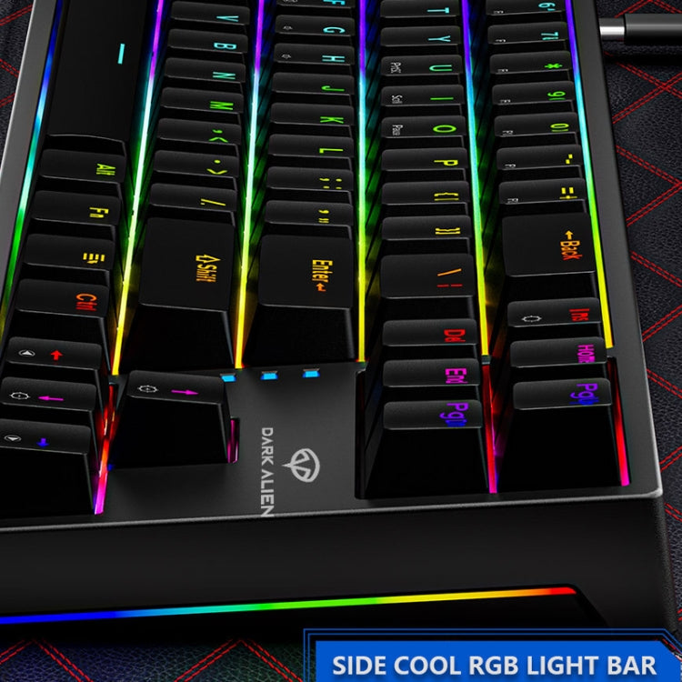 Dark Alien K710 71 tasti Tastiera cablata per gioco incandescente, lunghezza cavo: 1,8 m, Black Green Shaft, White Green Shaft, Pink Green Shaft, Blue Green Shaft, Black White Green shaft, White Black Green Shaft, Black White Red Shaft�����������������...