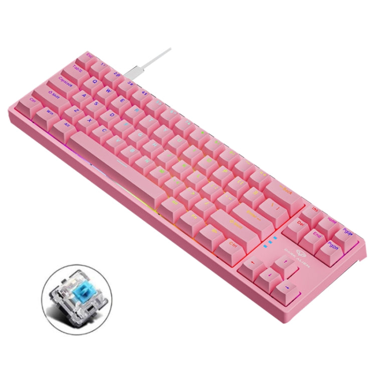 Dark Alien K710 71 tasti Tastiera cablata per gioco incandescente, lunghezza cavo: 1,8 m, Black Green Shaft, White Green Shaft, Pink Green Shaft, Blue Green Shaft, Black White Green shaft, White Black Green Shaft, Black White Red Shaft�����������������...