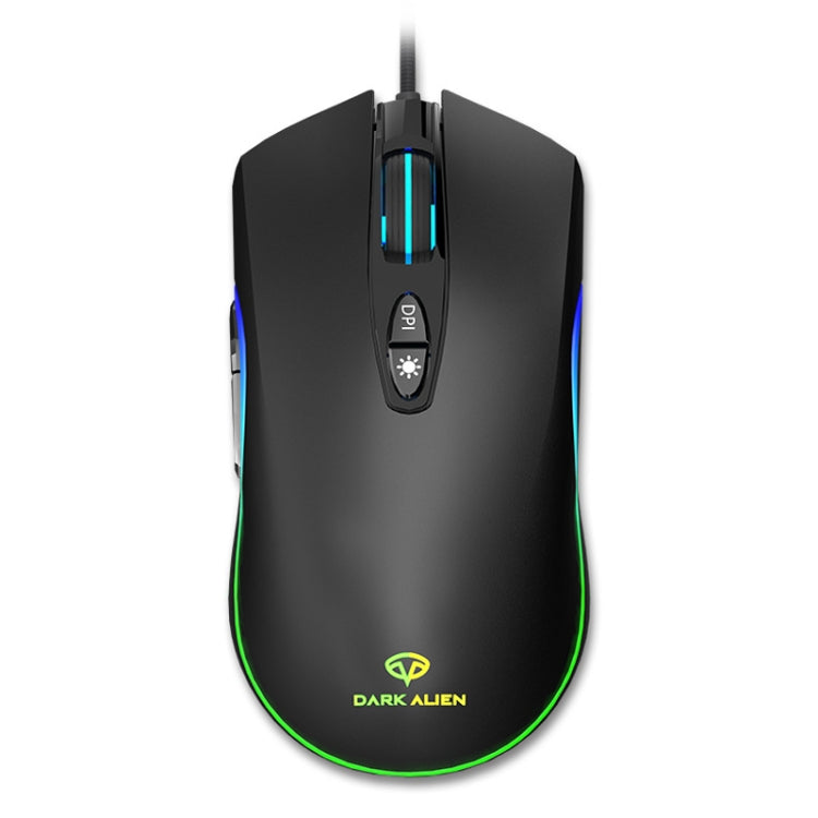 Dark Alien V600 7 tasti Office Computer Business Mouse, lunghezza cavo: 1,42 m