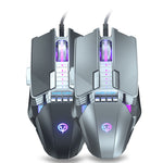 Dark Alien V710 Mouse luminoso cablato da ufficio in metallo con 7 tasti, lunghezza cavo: 1,78 m