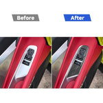 Adesivo decorativo per pulsante di sollevamento con guida a sinistra per Chevrolet Corvette C8, 2 pezzi/set, Left-Hand Drive