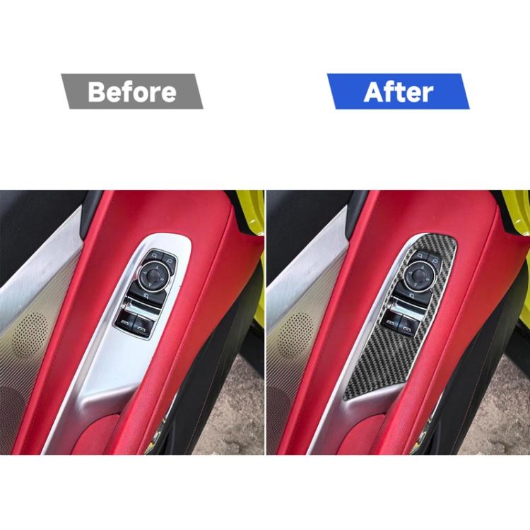 Adesivo decorativo per pulsante di sollevamento con guida a sinistra per Chevrolet Corvette C8, 2 pezzi/set, Left-Hand Drive