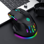K-Snake BM520 Mouse da gioco wireless dual-mode a 9 pulsanti 3200 DPI 2.4G RGB