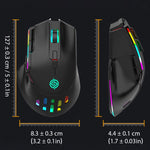 K-Snake BM520 Mouse da gioco wireless dual-mode a 9 pulsanti 3200 DPI 2.4G RGB