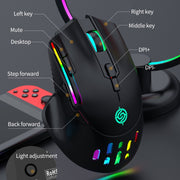 K-Snake BM520 Mouse da gioco wireless dual-mode a 9 pulsanti 3200 DPI 2.4G RGB