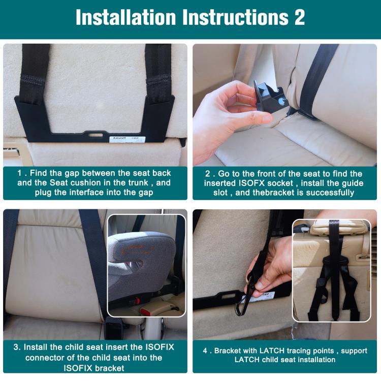 Kit Staffa ISOFIX Universale Estesa - Interfaccia Ancoraggio per Seggiolino Auto