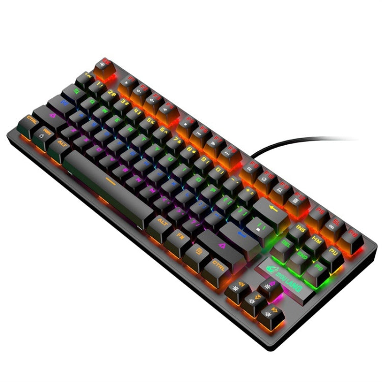 ZIYOULANG K2 87 Tasti Ufficio Laptop Punk Incandescente Tastiera Meccanica Cablata, Lunghezza Cavo: 1,5 m, K2 Black, K2 White, K2 Pink, K2 Blue